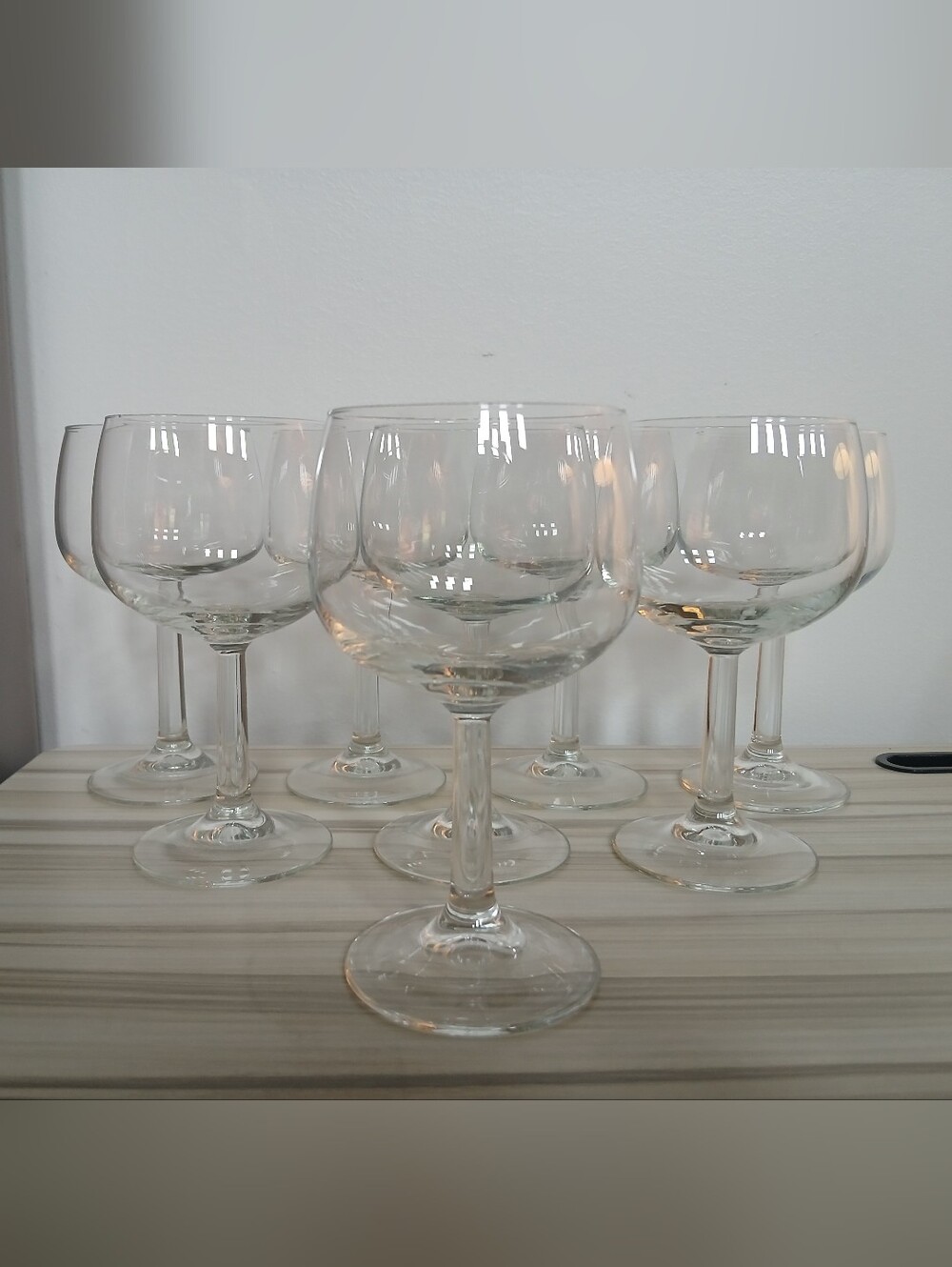 Vintage Luminarc French Crystal Balloon Red Wine Glasses Set of 8